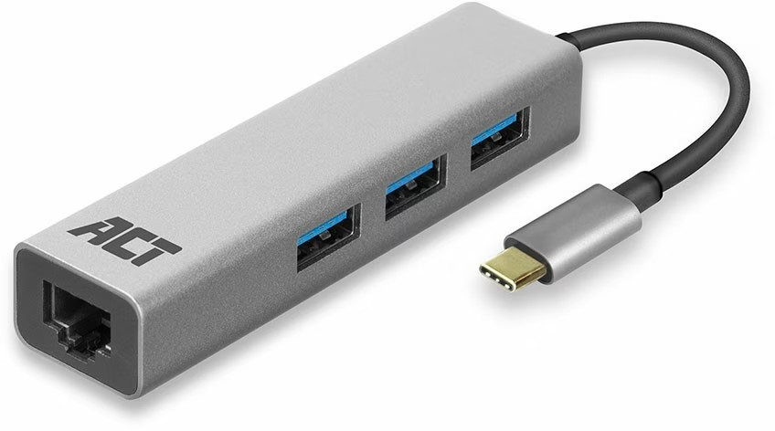 ACT USB Hub 3.2 met 3 USB-A Ports en Ethernet 4
