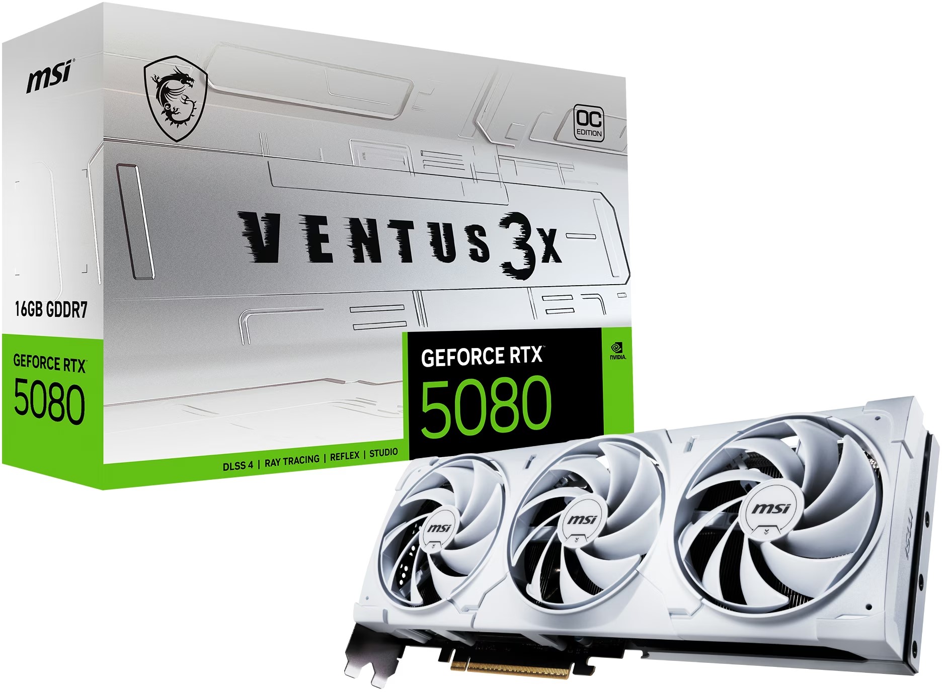 MSI GeForce RTX 5080 16G VENTUS 3X OC WHITE 5