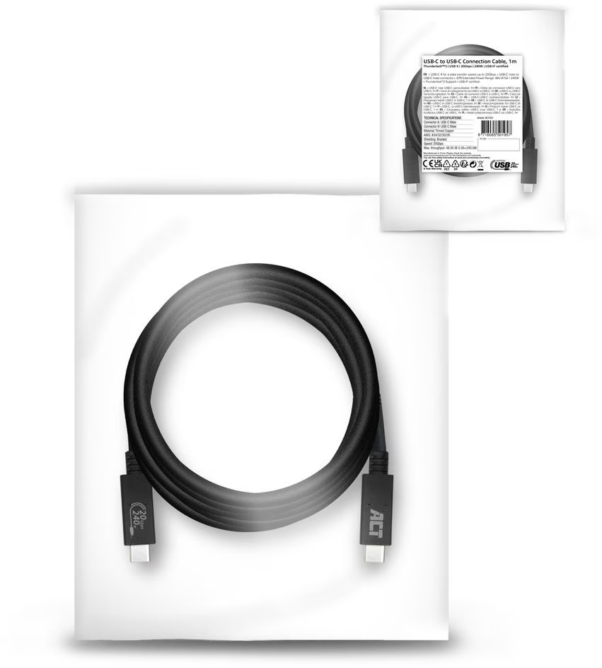 ACT USB-C to USB-C Cable Thunderbolt3 5