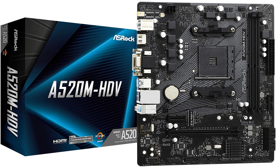 ASRock AM4 A520M-HDV uATX
