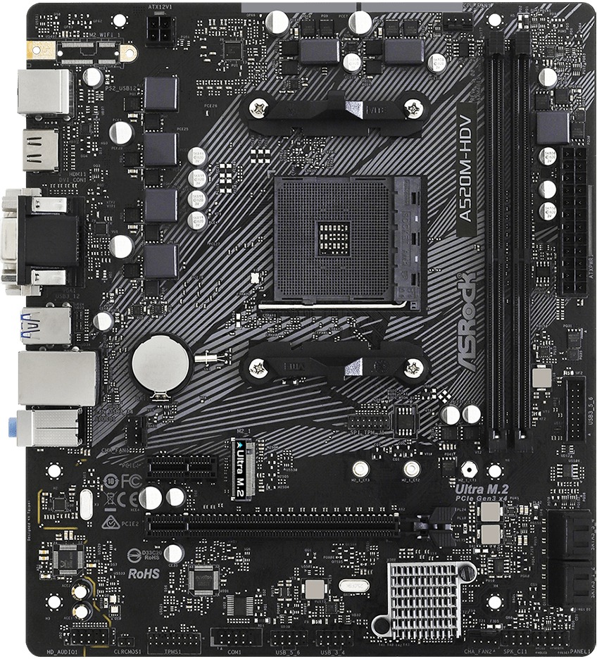 ASRock AM4 A520M-HDV uATX 2