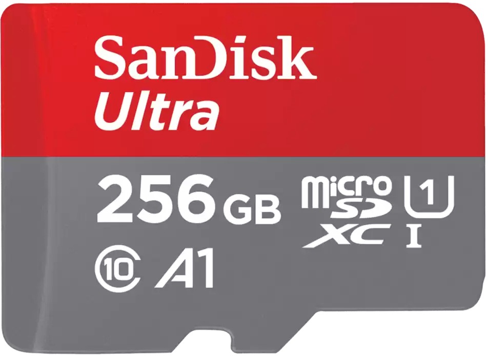 SanDisk Ultra microSD  256GB + SD-adapt.