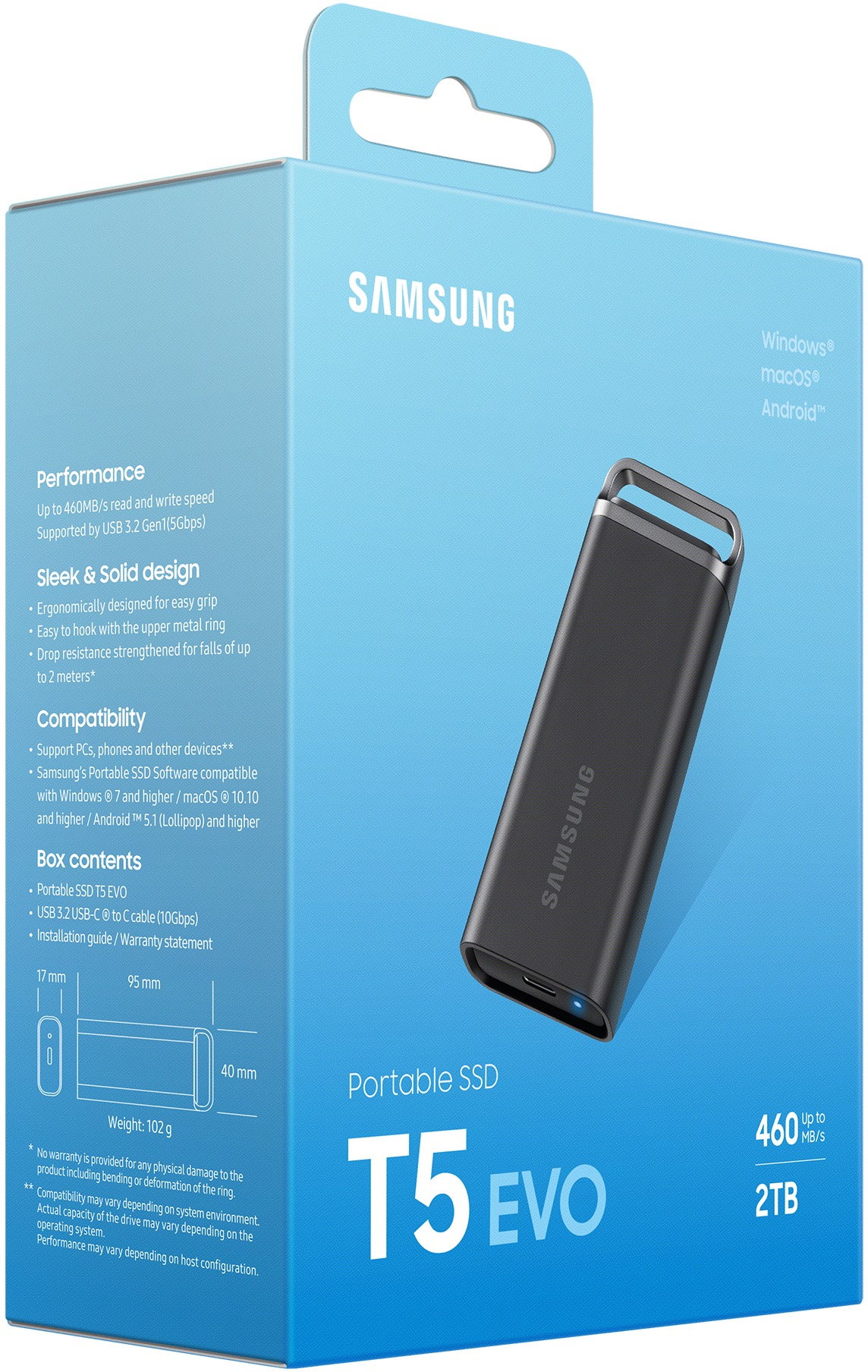 Samsung SSD Portabel T5 Evo MU-PH2T0S 2TB 3